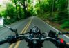 motor bike running close up photography