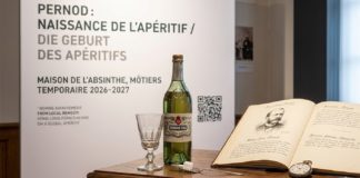 Reconstitution visuelle de l'univers de l'exposition dédiée à Henri-Louis Pernod à la Maison de l'Absinthe au Val-de-Travers.