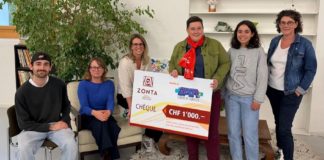 Remise du don du Zonta Club Sainte-Croix Val-de-Travers à l’association Le Spot à Val-de-Travers