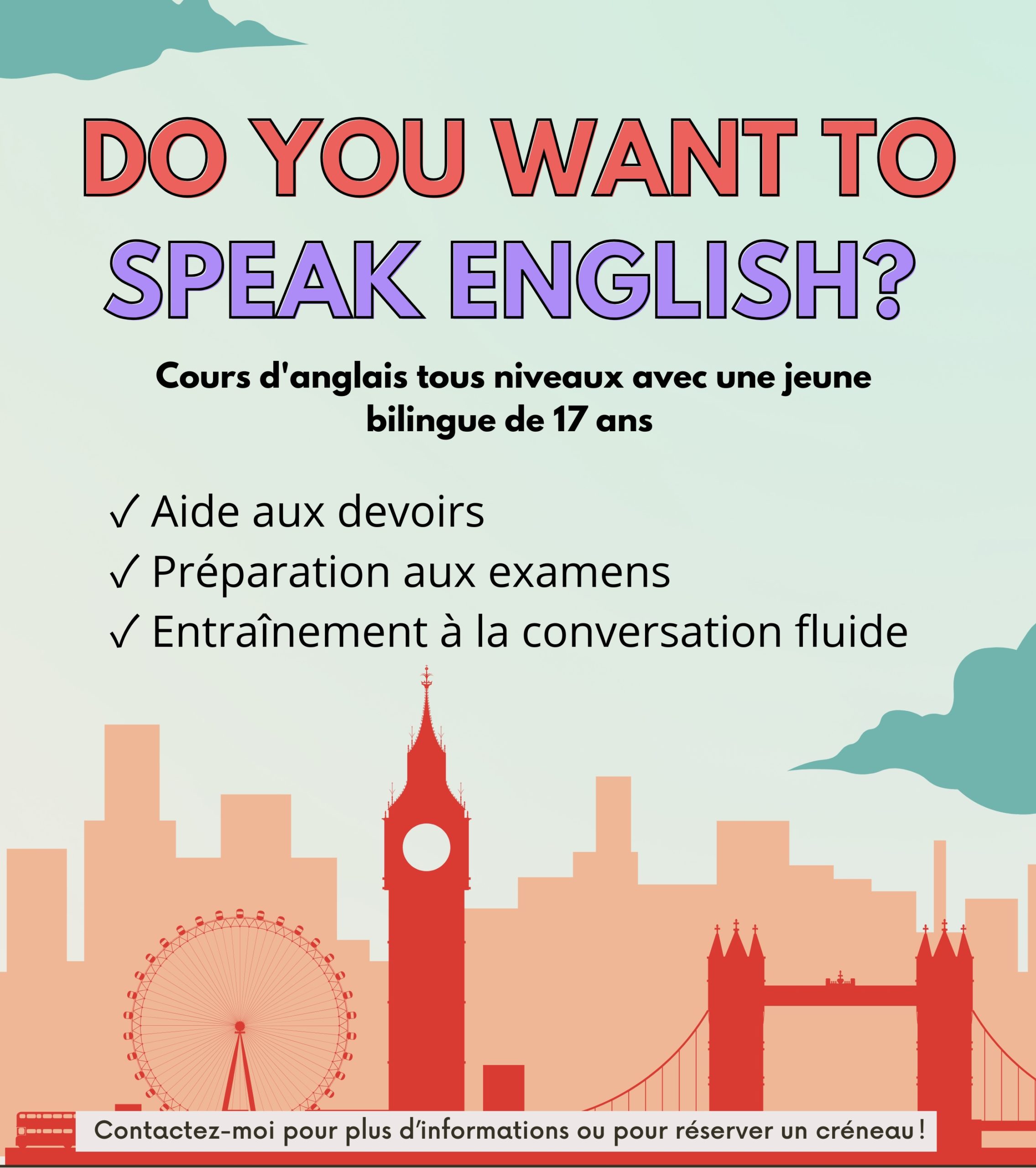 Leçons d’anglais en particulier